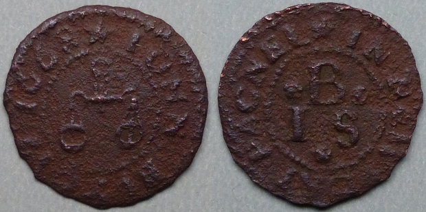 Newport Pagnell, John Burgis 1668 farthing Newport Pagnell, John Burgis 1668 farthing